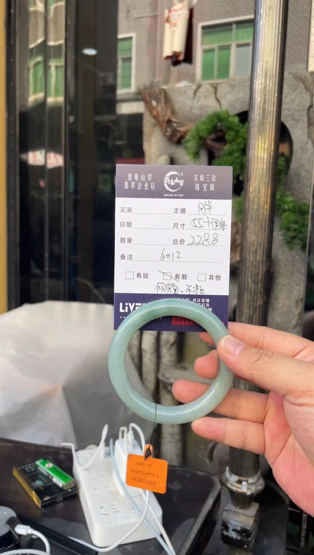 未镶嵌手镯翡翠W 55圆条 6012