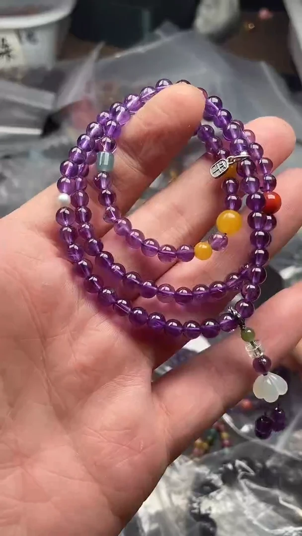 紫晶手链未镶嵌多样性发货拍一发一