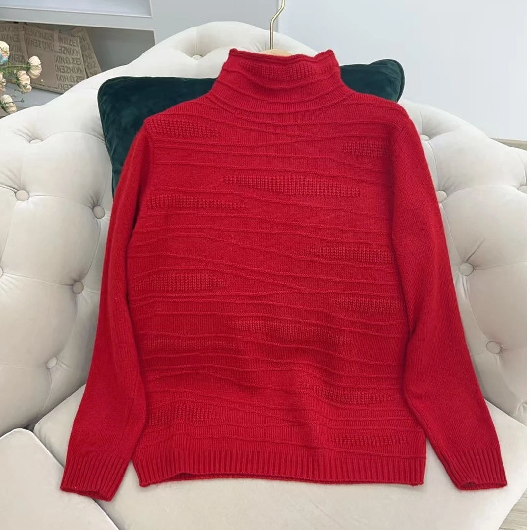 569#新款时尚长袖套头堆堆领针织衫67