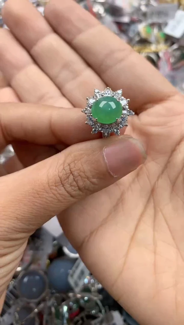 银S925镶嵌戒指翡翠11-11-11-----7