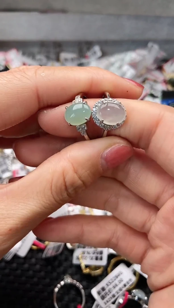 【闪购商品】翡翠戒指银S925镶嵌2222222    8