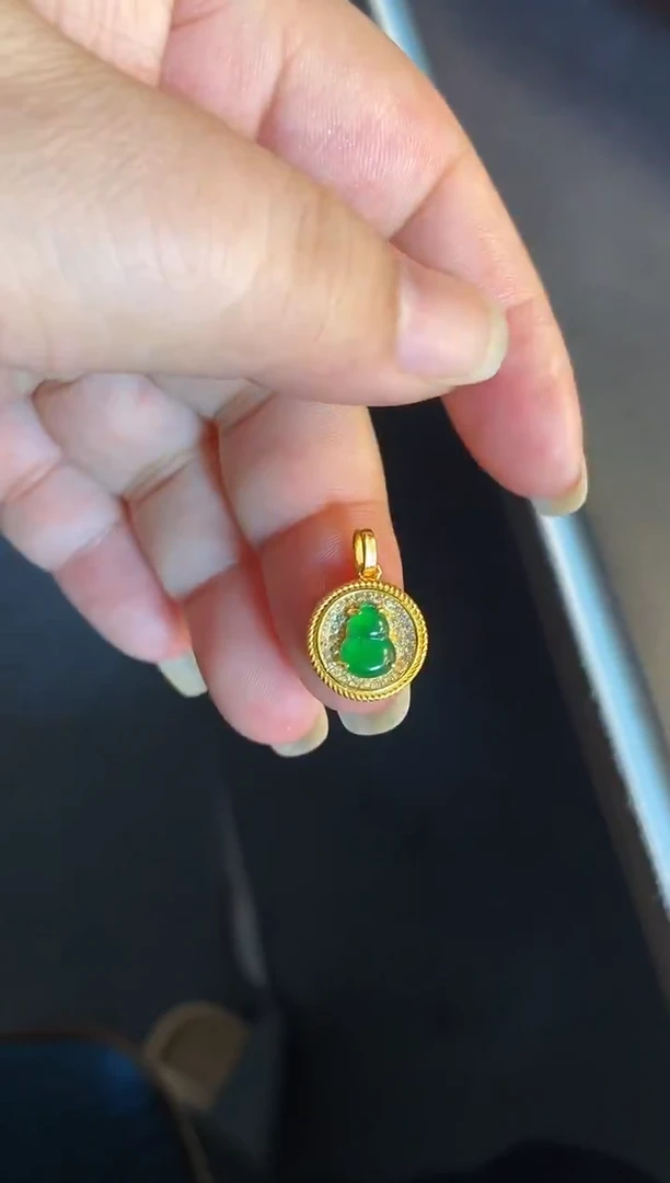 吊坠(不含链)银S925镶嵌翡翠1