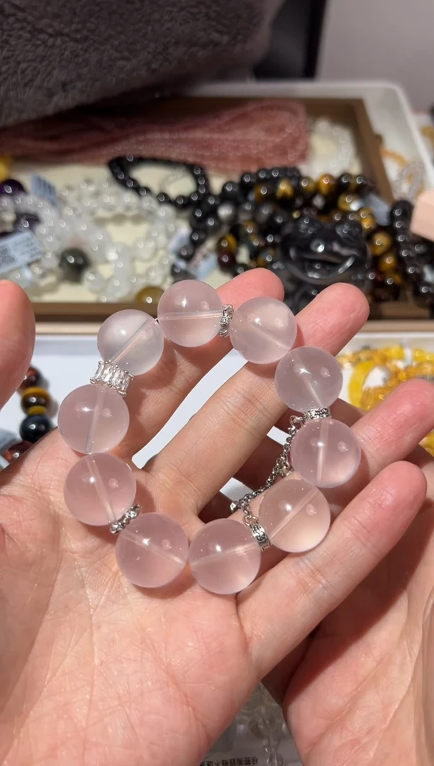 【闪购商品】烟晶手链未镶嵌19mm莫粉diy