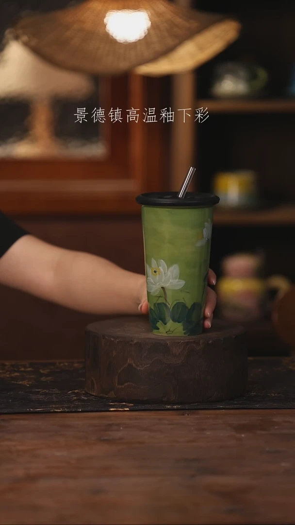 陶瓷景德镇高温釉下手绘陶瓷