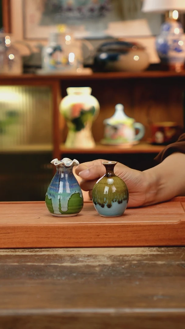 摆件景德镇纯手工釉下彩精品摆件