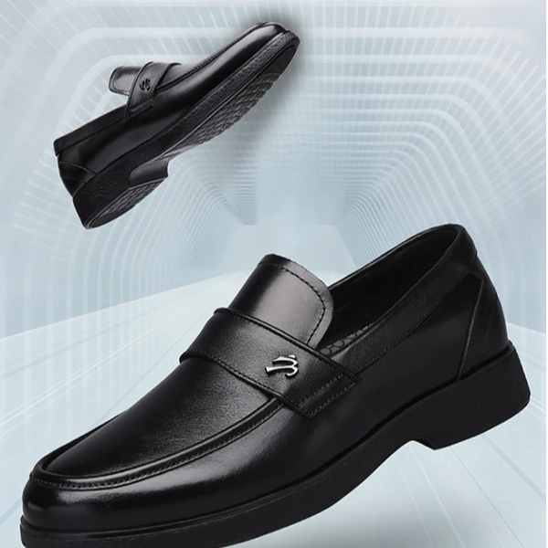 步力宝按摩鞋Z133男款皮鞋百搭黑色真皮商务