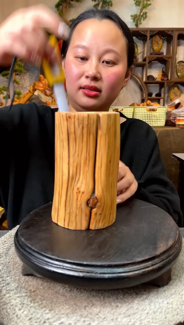 柏木（崖柏）崖柏小件-笔筒