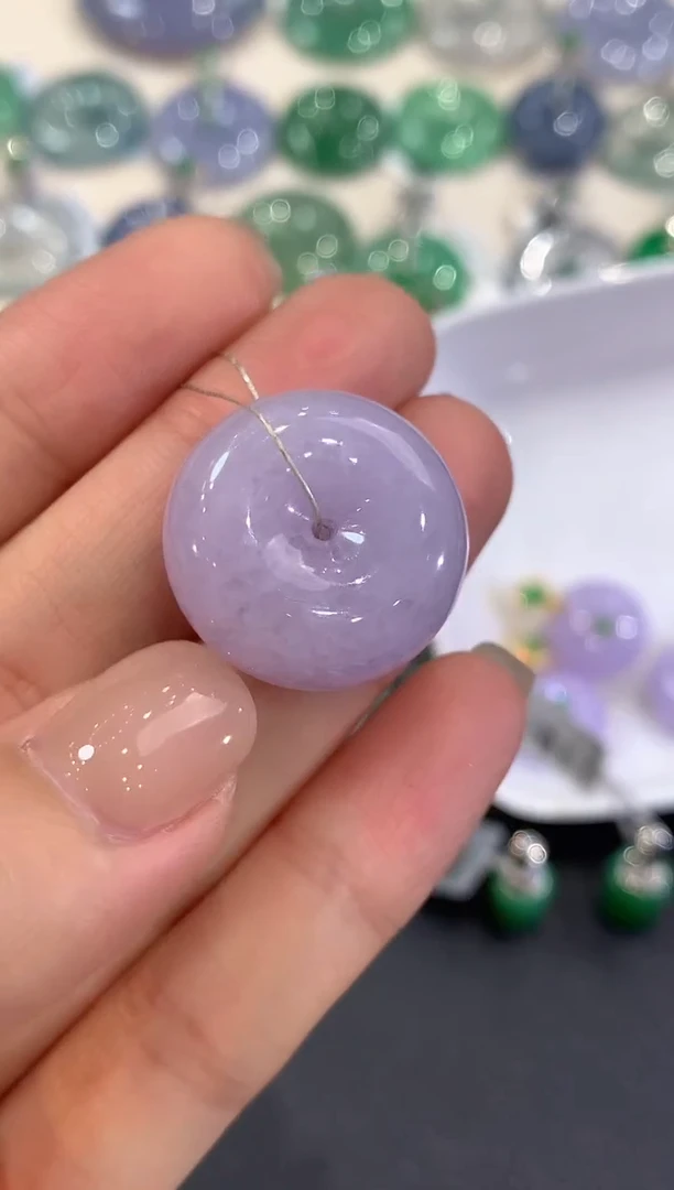 吊坠(不含链)未镶嵌翡翠a54紫货有色差