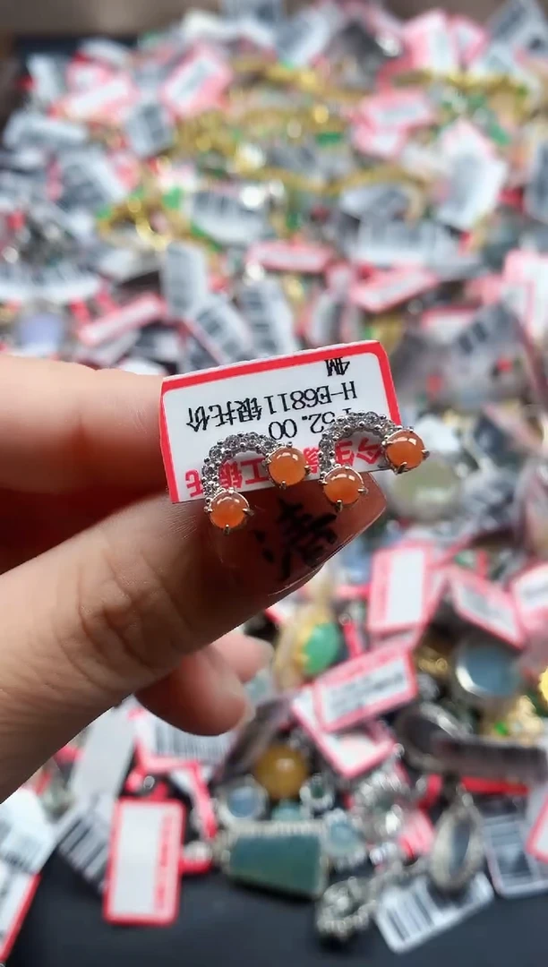 银S925镶嵌戒指翡翠天然A货缅甸翡翠