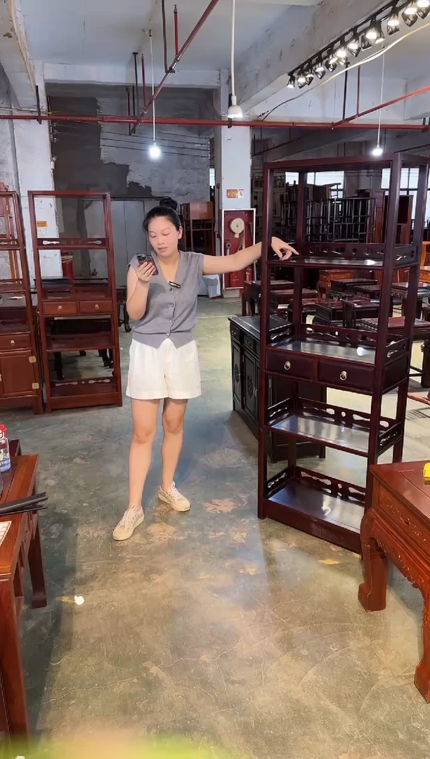 黑酸枝木类成套家具抽屉加大书柜