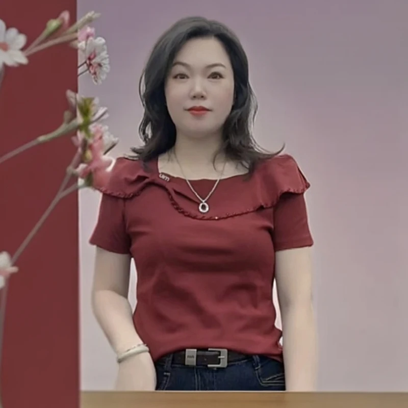 新款时尚气质修身显瘦上衣1803