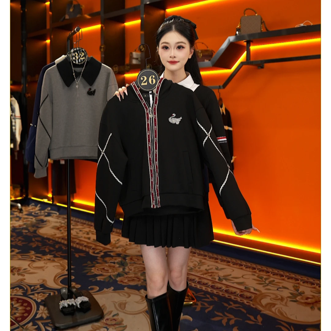 【XY】【26】秋季新款轻奢设计师百搭休闲风女款卫衣NH-Q0316