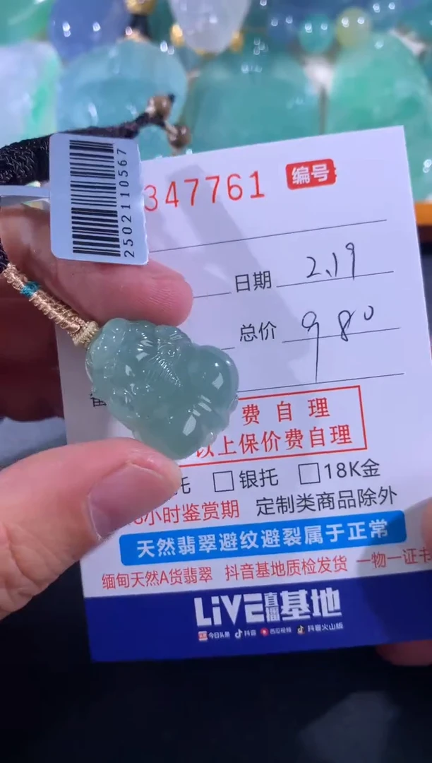 【闪购商品】翡翠颈饰未镶嵌天然A货翡翠