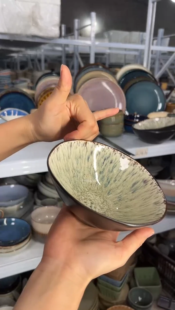 陶瓷外贸尾货瑕疵满20包邮X6饭碗