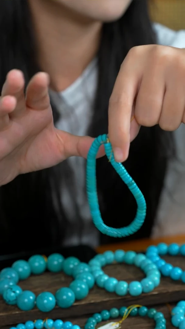 未镶嵌绿松石手串直切