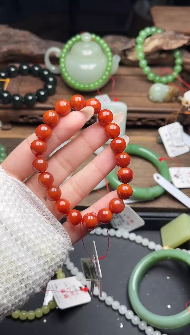 未镶嵌手串南红玛瑙卡10瓦西原矿南红 圆珠 9016109