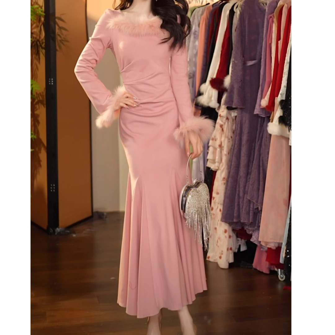 【七姐原创】-750粉红芭比A619连衣裙