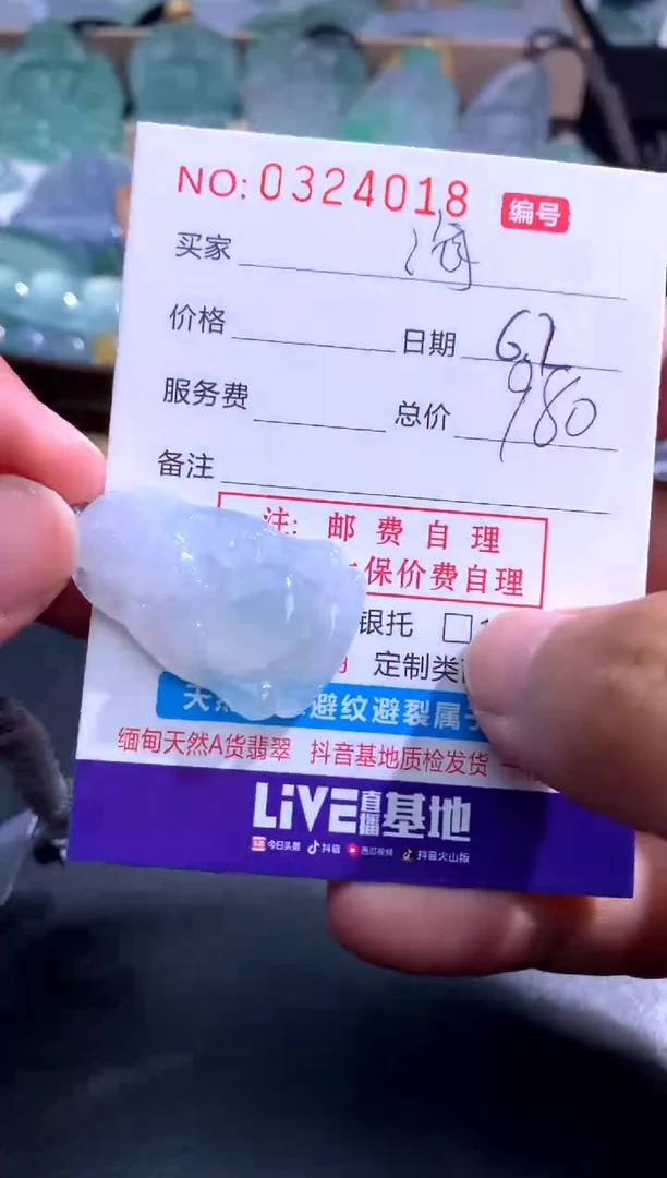 翡翠未镶嵌颈饰海燕