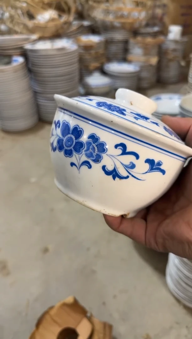 【闪购商品】摆件蓝海棠炖盅600毫升微瑕介意勿拍