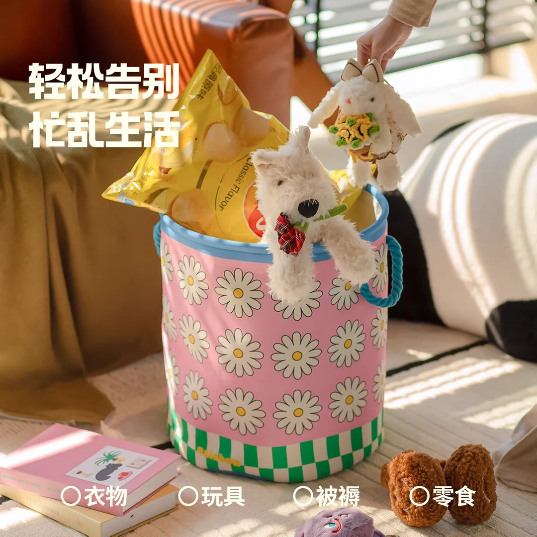 T552脏衣篓家用脏衣筐浴室脏衣服收白色花花