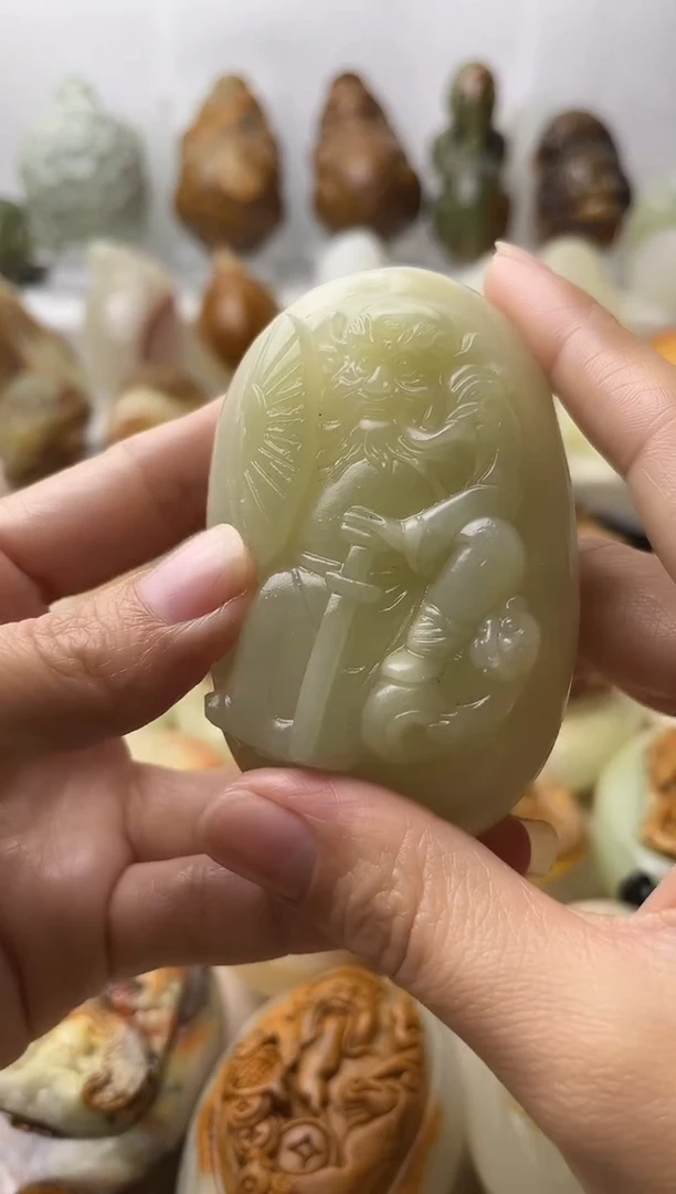石材古青石棉纹正常不退换钟馗