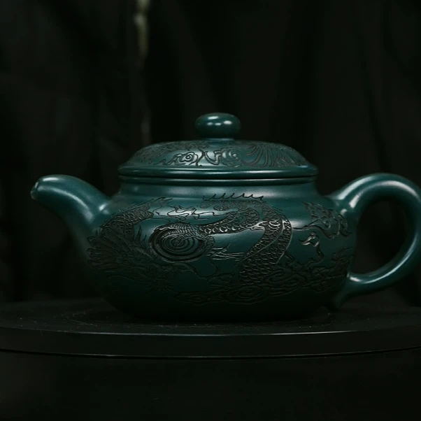 宜兴原矿苏门答腊青仿古紫砂壶