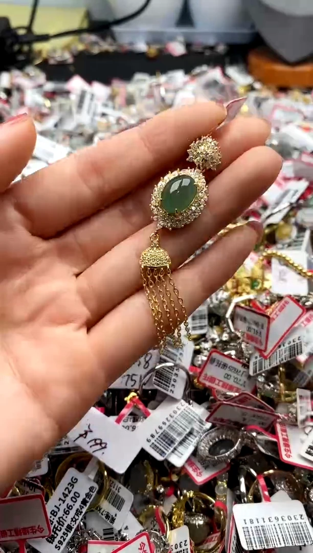 【闪购商品】翡翠戒指银S925镶嵌 111111111     8