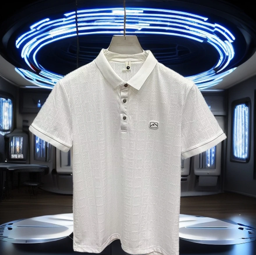 C76翻领T恤POLO衫男士轻奢夏季