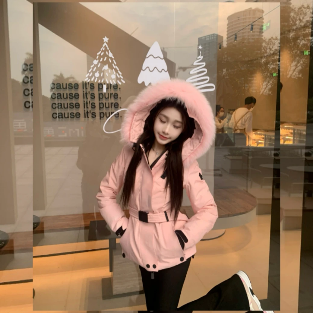 【Cikky定制】蒙口90白鸭绒羽绒服+真狐狸毛领滑雪服