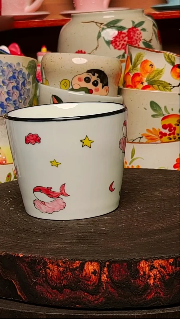 摆件陶景德镇创意手绘高温陶瓷微瑕