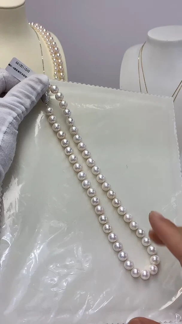 银S925镶嵌AQ淡水珍珠珍珠项链@@QY011