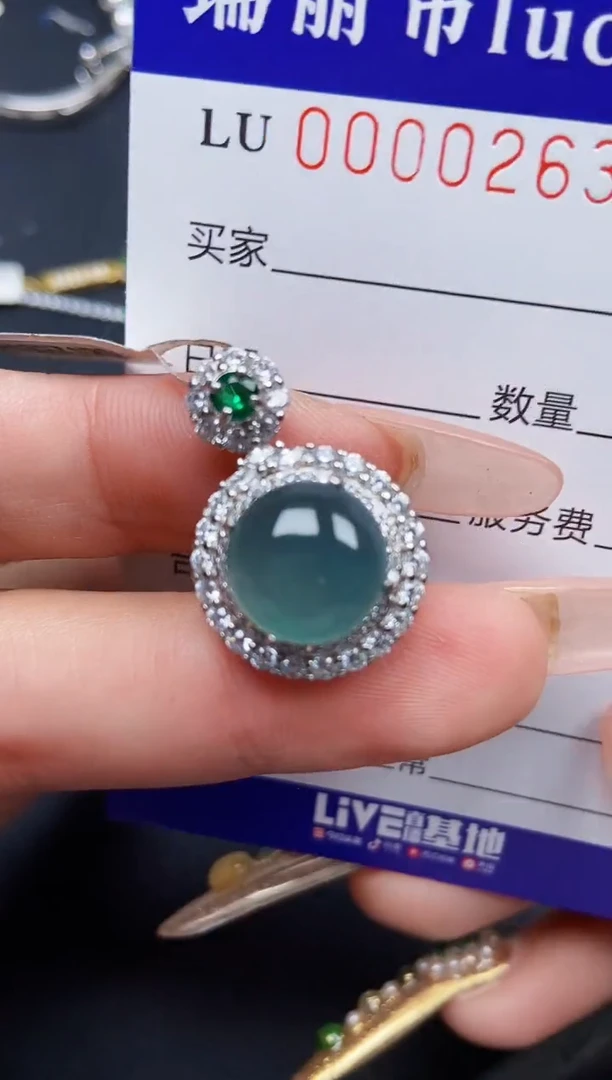 【闪购商品】翡翠颈饰银S925镶嵌0263
