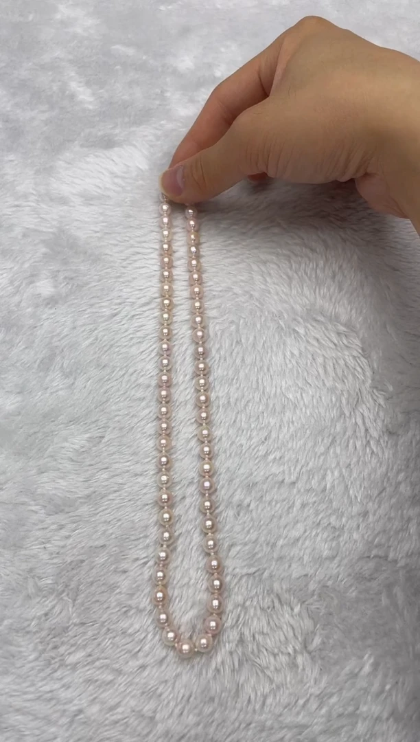 项链银S925镶嵌海水珍珠AK6.5-7mm