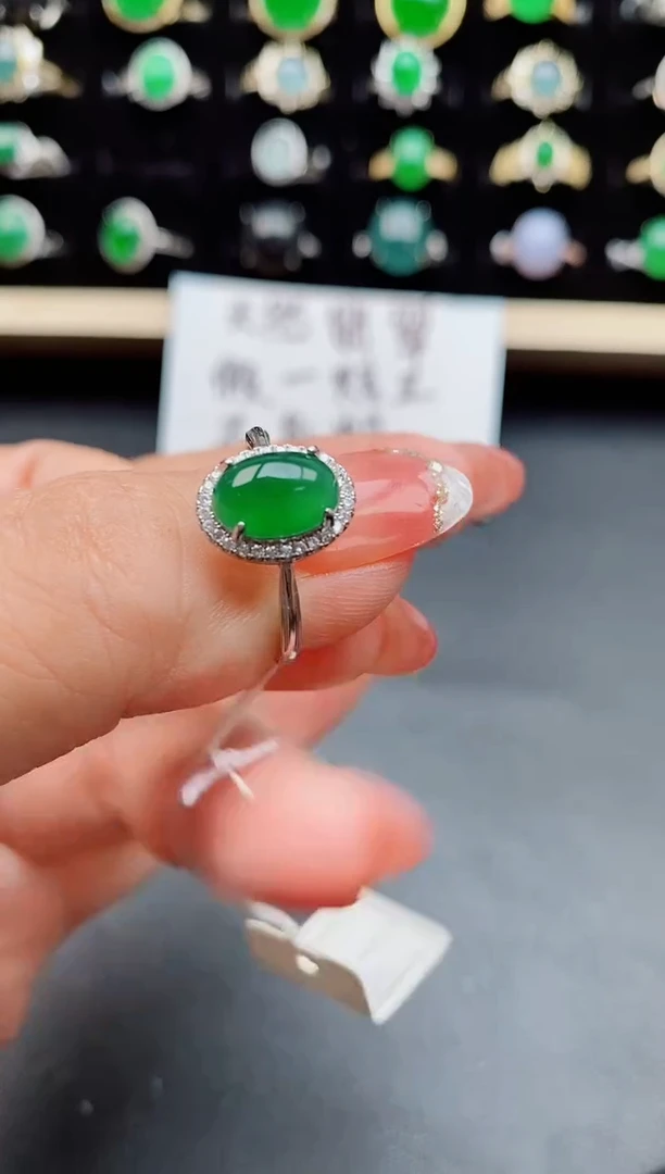【闪购商品】翡翠戒指银S925镶嵌50805