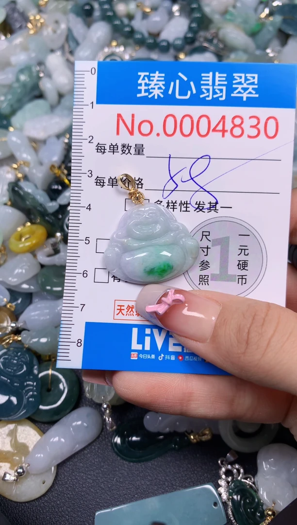 【闪购商品】翡翠颈饰未镶嵌含绳0004830