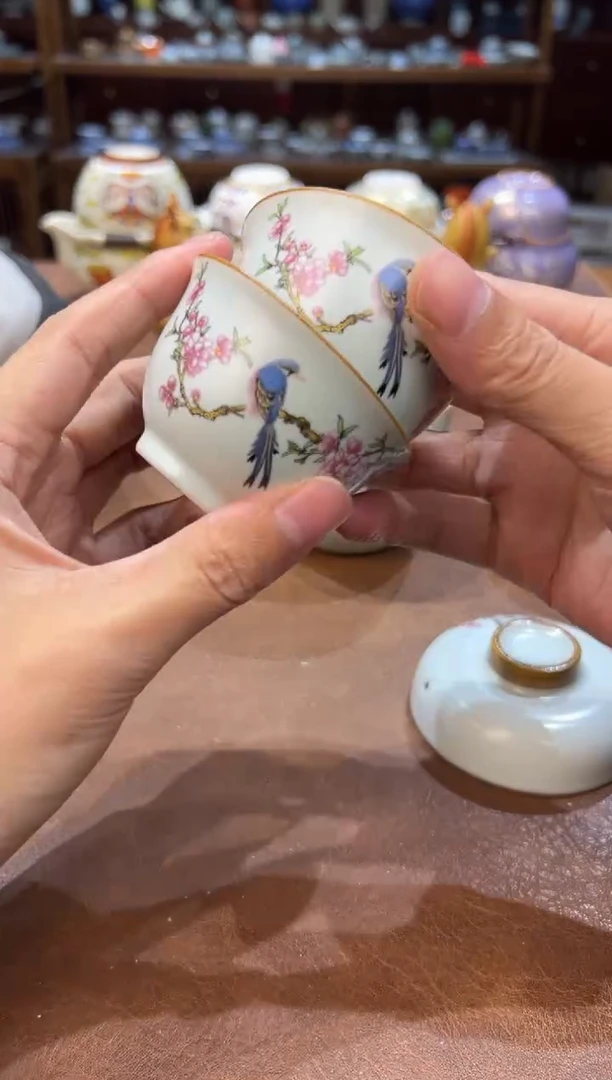 真的很便宜超好看会开片的旅行茶具