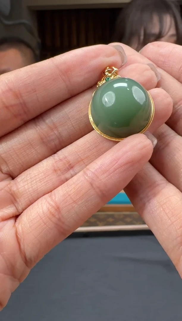 【闪购商品】和田玉5018K金镶嵌1.21星星