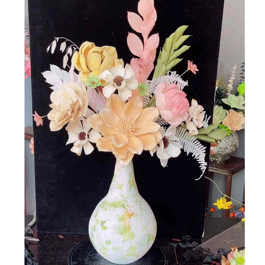 白色系花束家居摆件