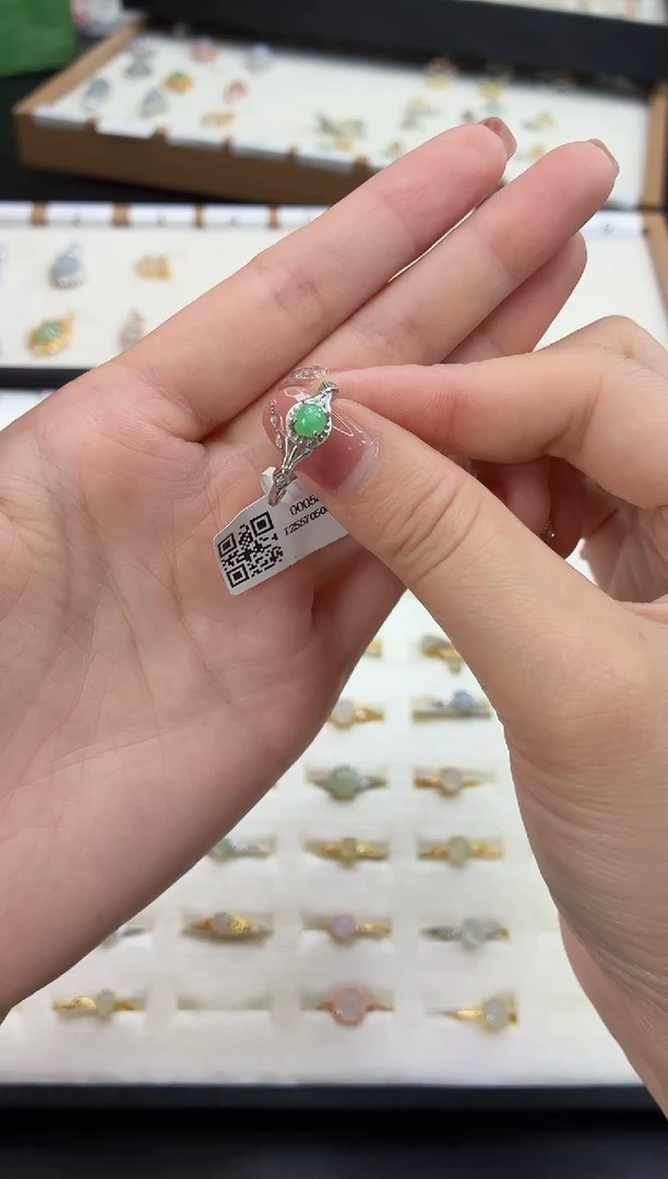 银S925镶嵌戒指翡翠111111111