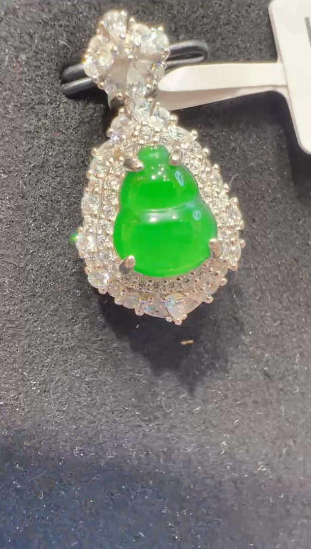 吊坠(不含链)银S925镶嵌翡翠多样性团购发一件