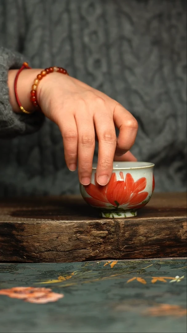 【闪购商品】杯杯釉下彩手工手绘同款陶器