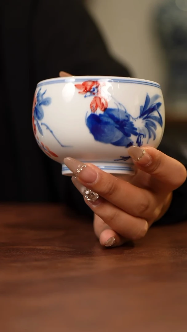 杯景德镇写意大吉大利禅定杯