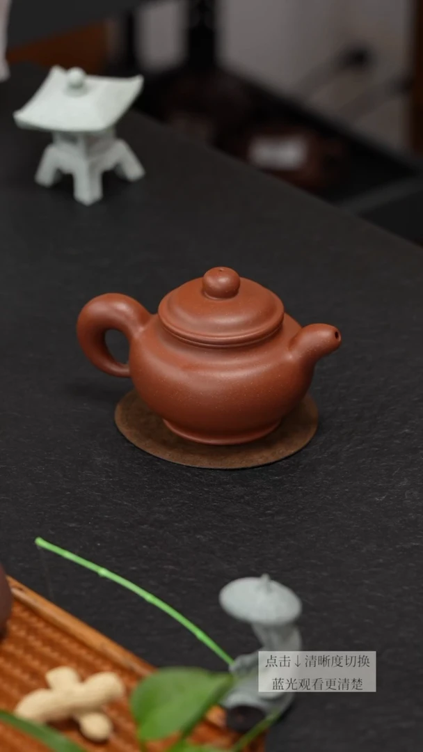 茶壶紫砂紫泥道洪掇只壶精工半手