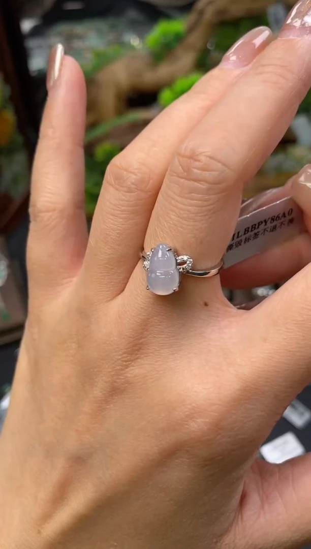 颈饰银S925镶嵌翡翠净货15418