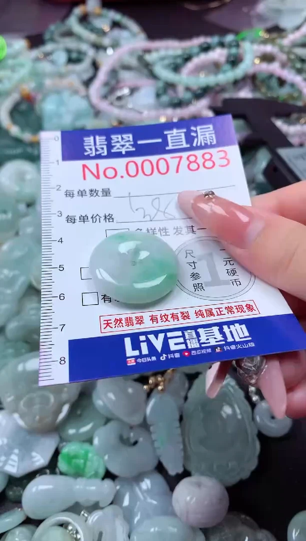 翡翠未镶嵌吊坠(不含链)7883