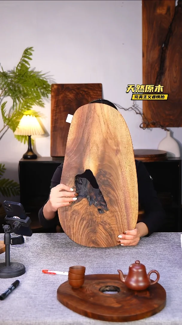 木北美黑胡桃原木.干裂疤结不属于商品质量问题完美主义者慎拍