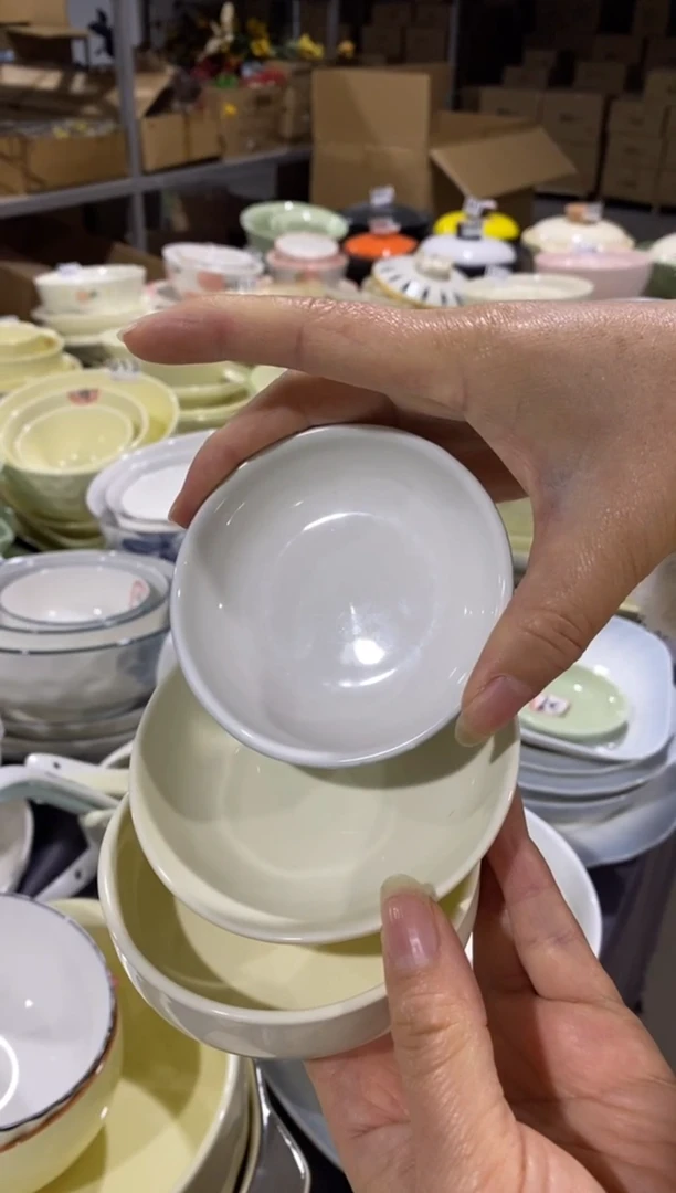 瓷6个蘸料碟3个颜色各2个