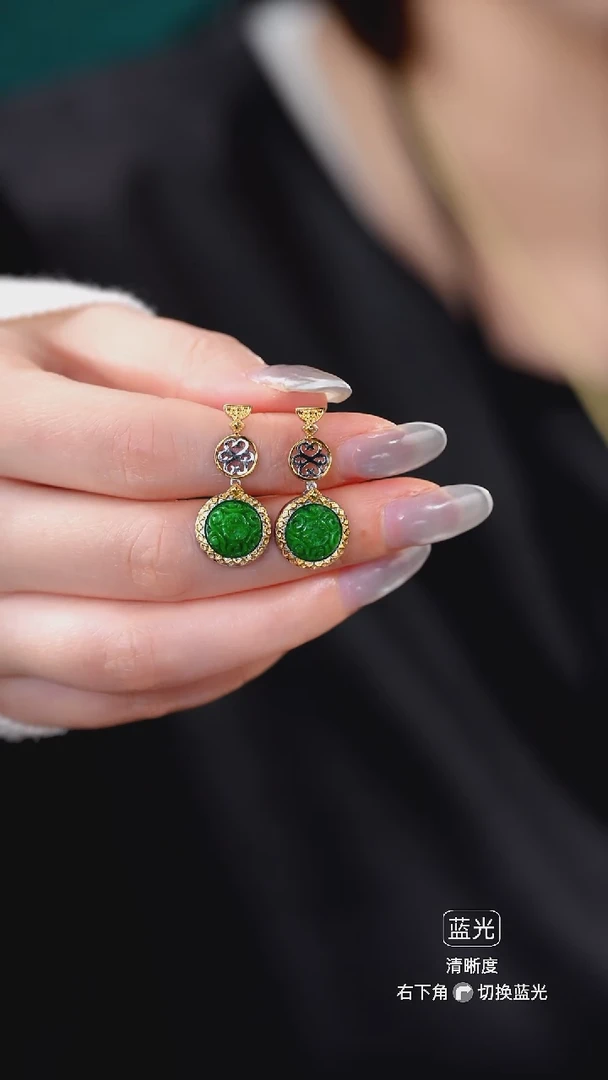 颈饰未镶嵌翡翠耳坠6