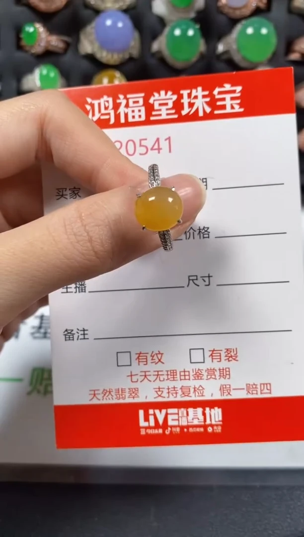 银S925镶嵌戒指翡翠0541