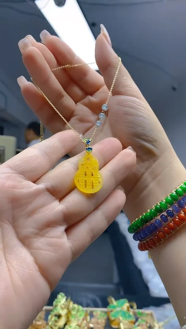 【闪购商品】翡翠耳饰合金120翡翠锁骨链